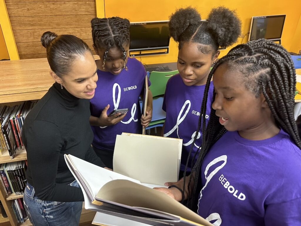 Misty Copeland and BE BOLD students at the South Bronx Preparatory.